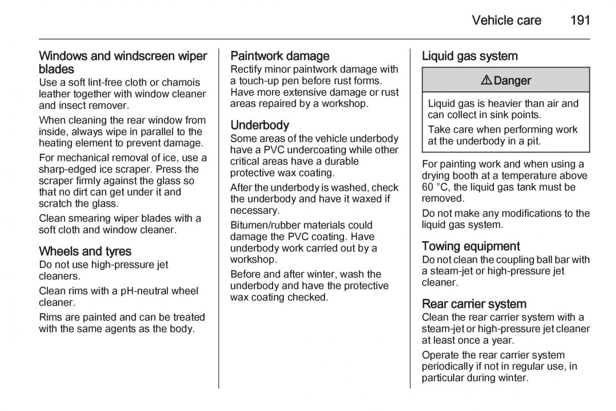 Opel Mokka owners manual / page 193