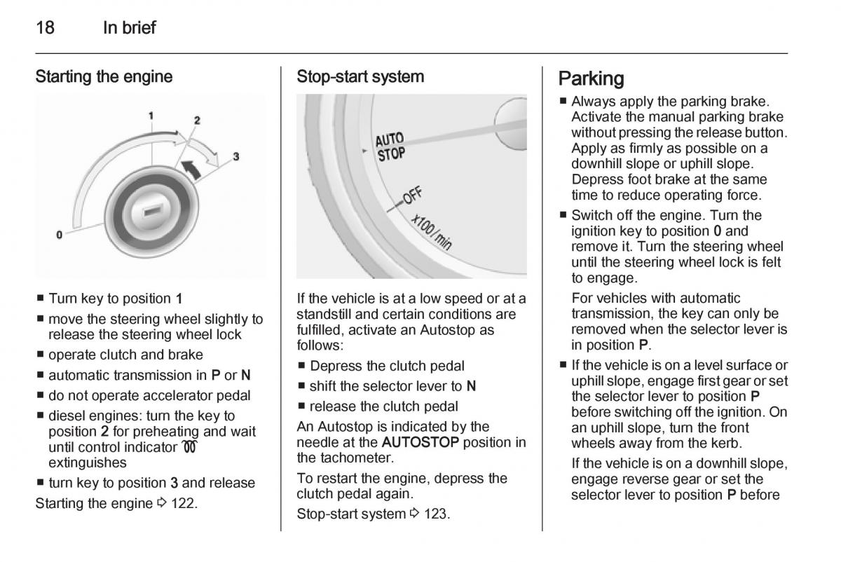 Opel Mokka owners manual / page 20