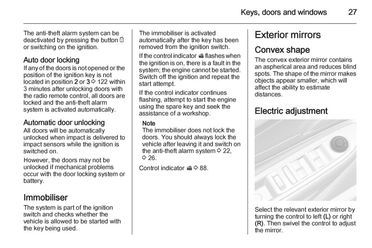 Opel Mokka owners manual / page 29