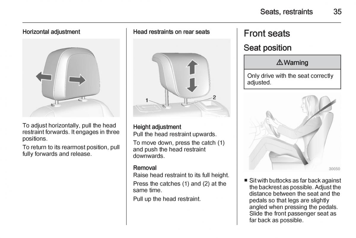 Opel Mokka owners manual / page 37