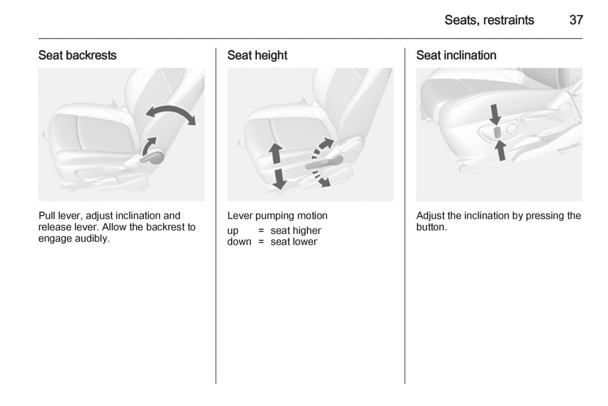 Opel Mokka owners manual / page 39