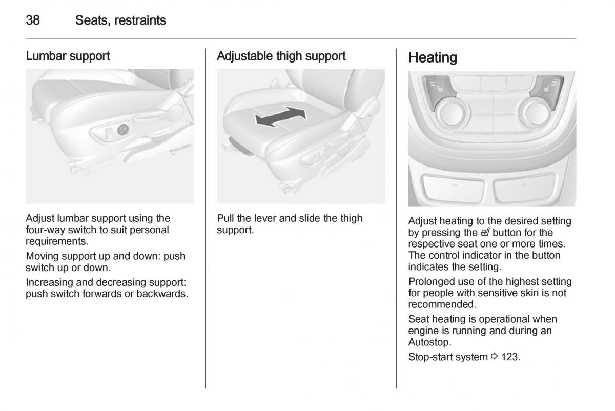 Opel Mokka owners manual / page 40