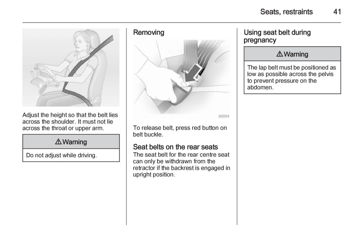 Opel Mokka owners manual / page 43