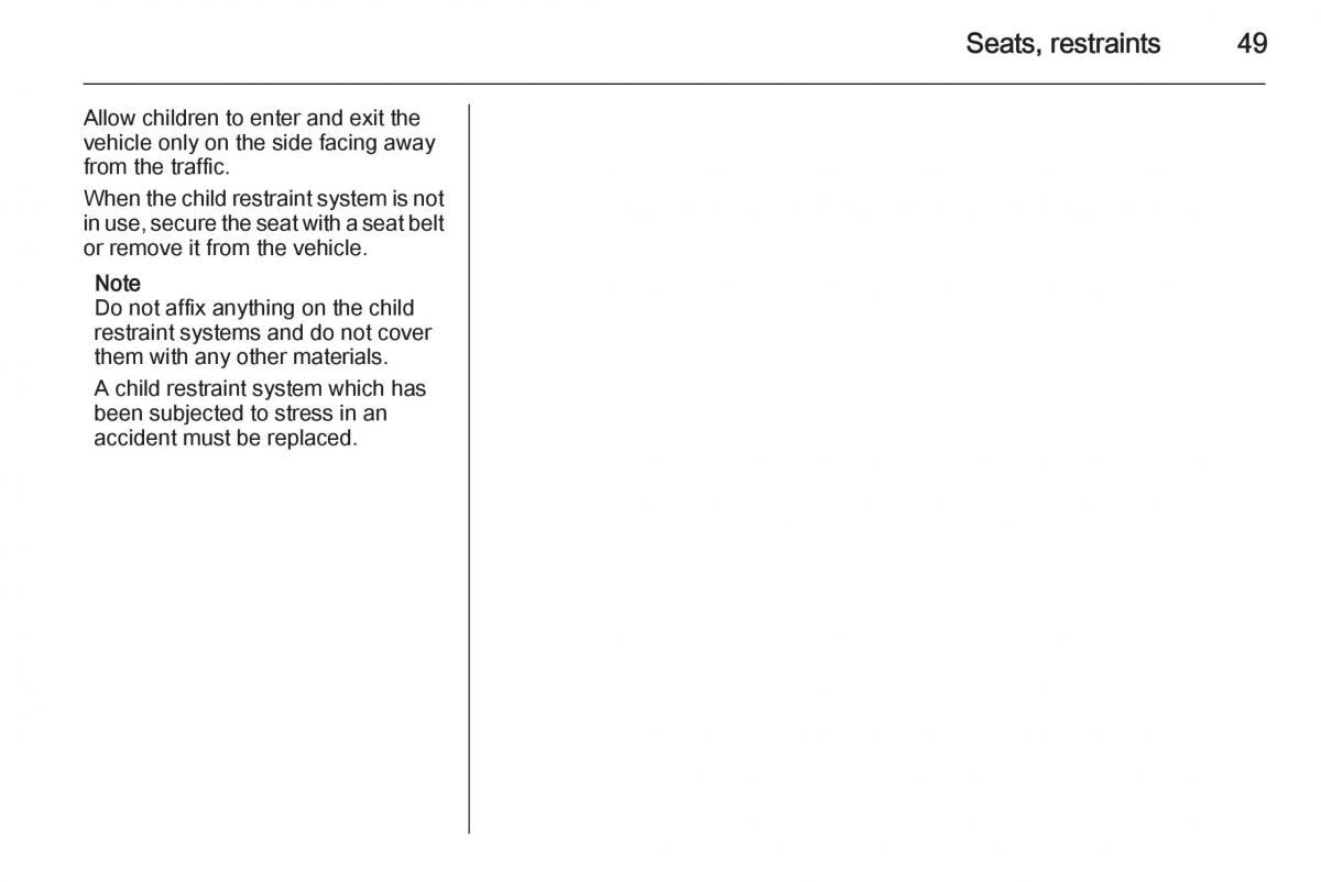 Opel Mokka owners manual / page 51