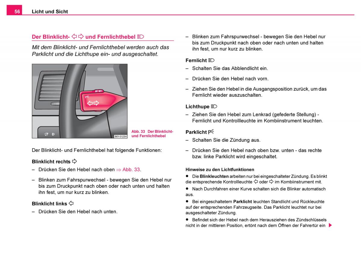 Skoda Fabia I 1 Handbuch / page 57