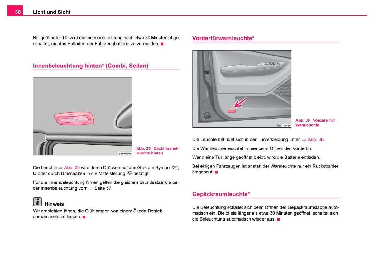 Skoda Fabia I 1 Handbuch / page 59