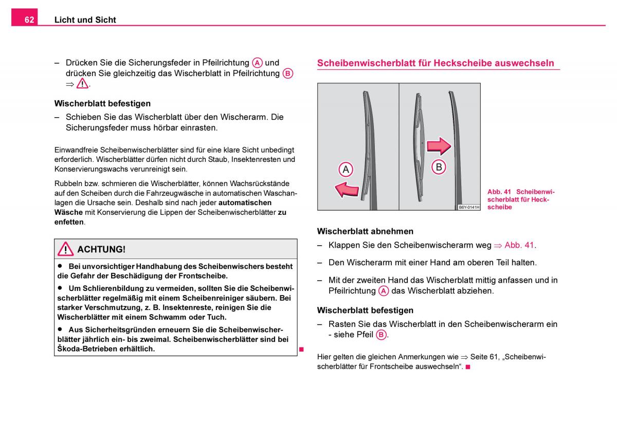 Skoda Fabia I 1 Handbuch / page 63