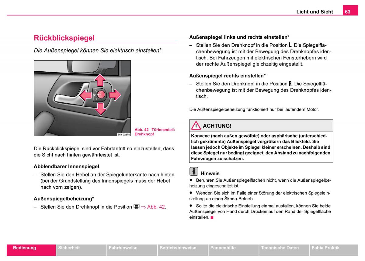 Skoda Fabia I 1 Handbuch / page 64