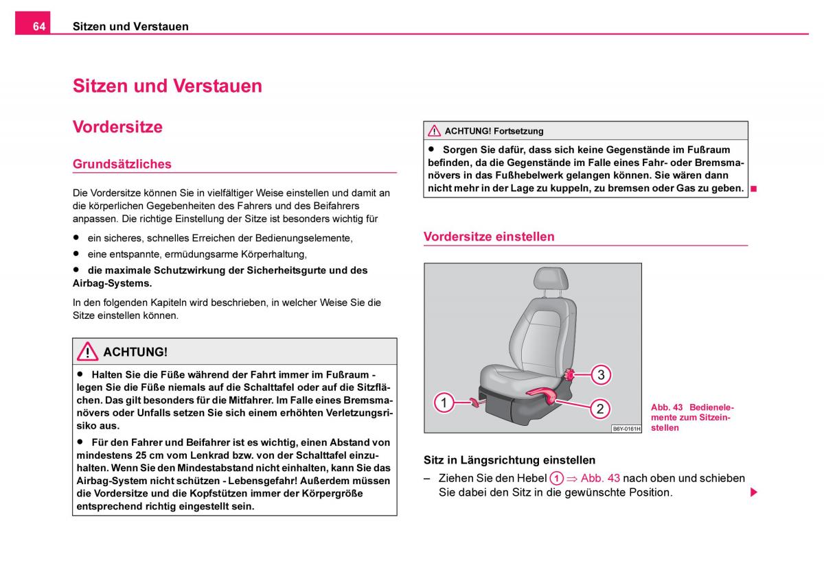 Skoda Fabia I 1 Handbuch / page 65