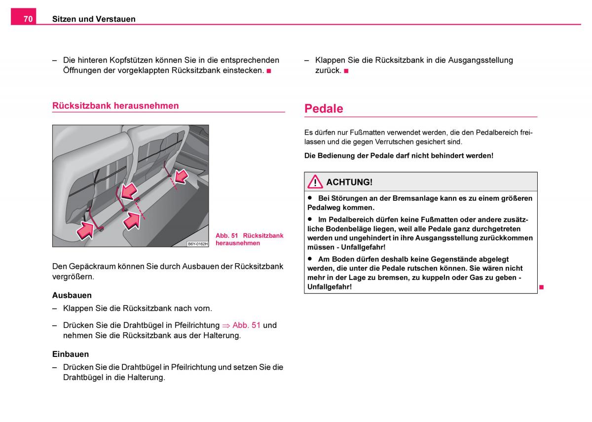 Skoda Fabia I 1 Handbuch / page 71