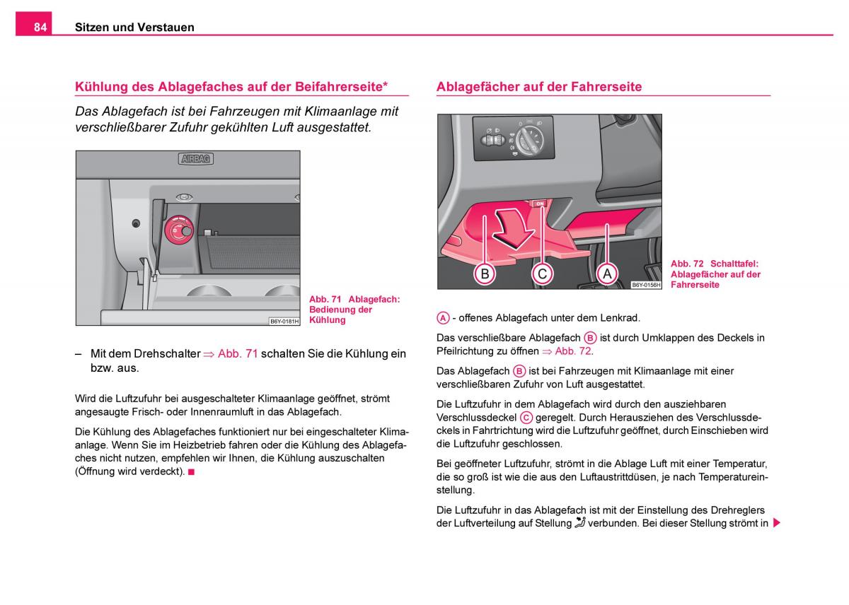 Skoda Fabia I 1 Handbuch / page 85