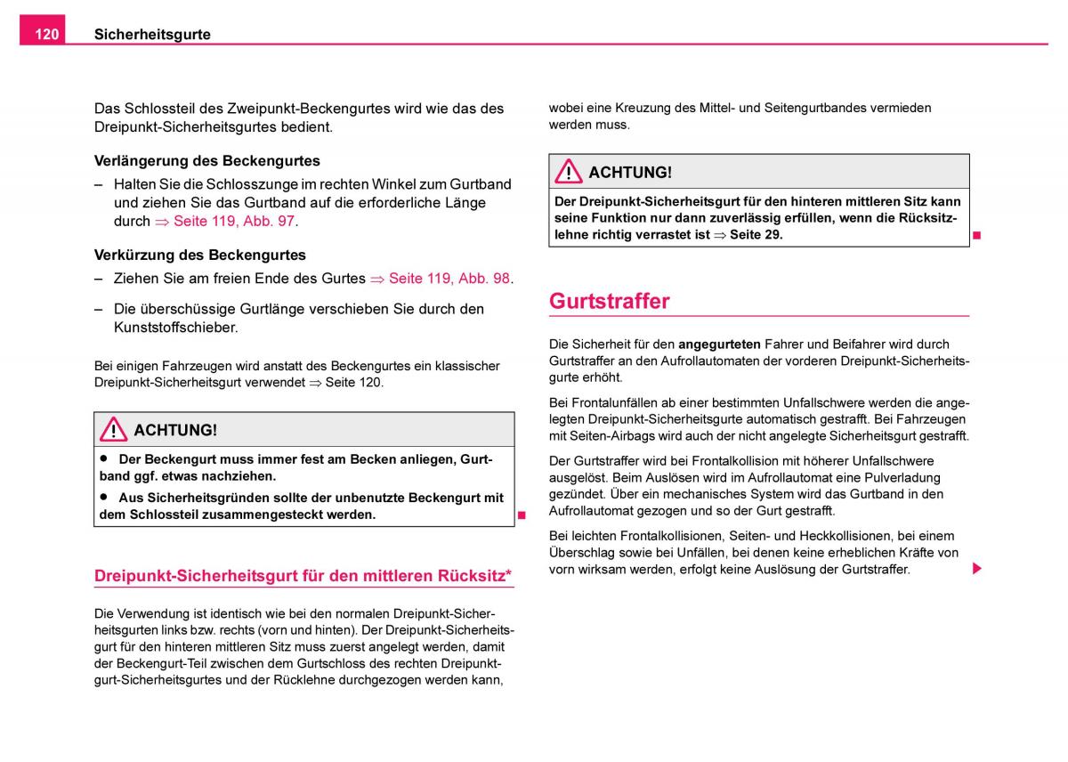 Skoda Fabia I 1 Handbuch / page 121