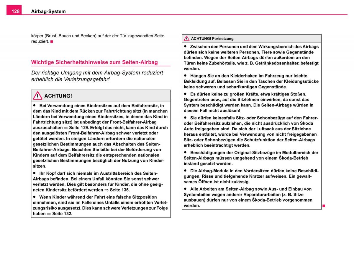 Skoda Fabia I 1 Handbuch / page 129