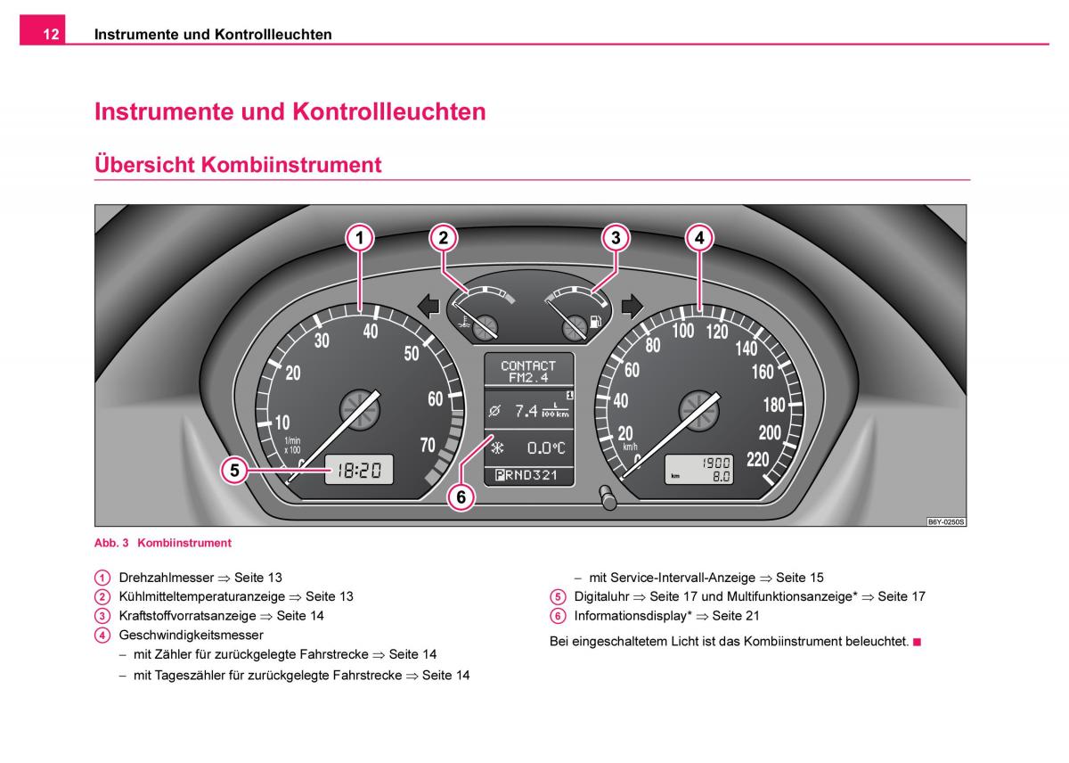 Skoda Fabia I 1 Handbuch / page 13