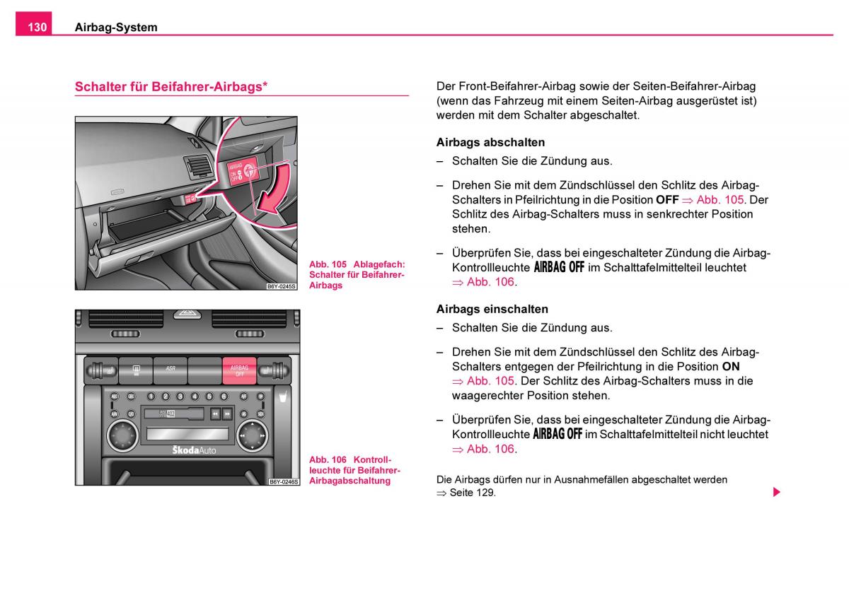 Skoda Fabia I 1 Handbuch / page 131