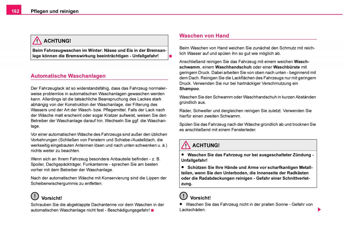 Skoda Fabia I 1 Handbuch / page 163