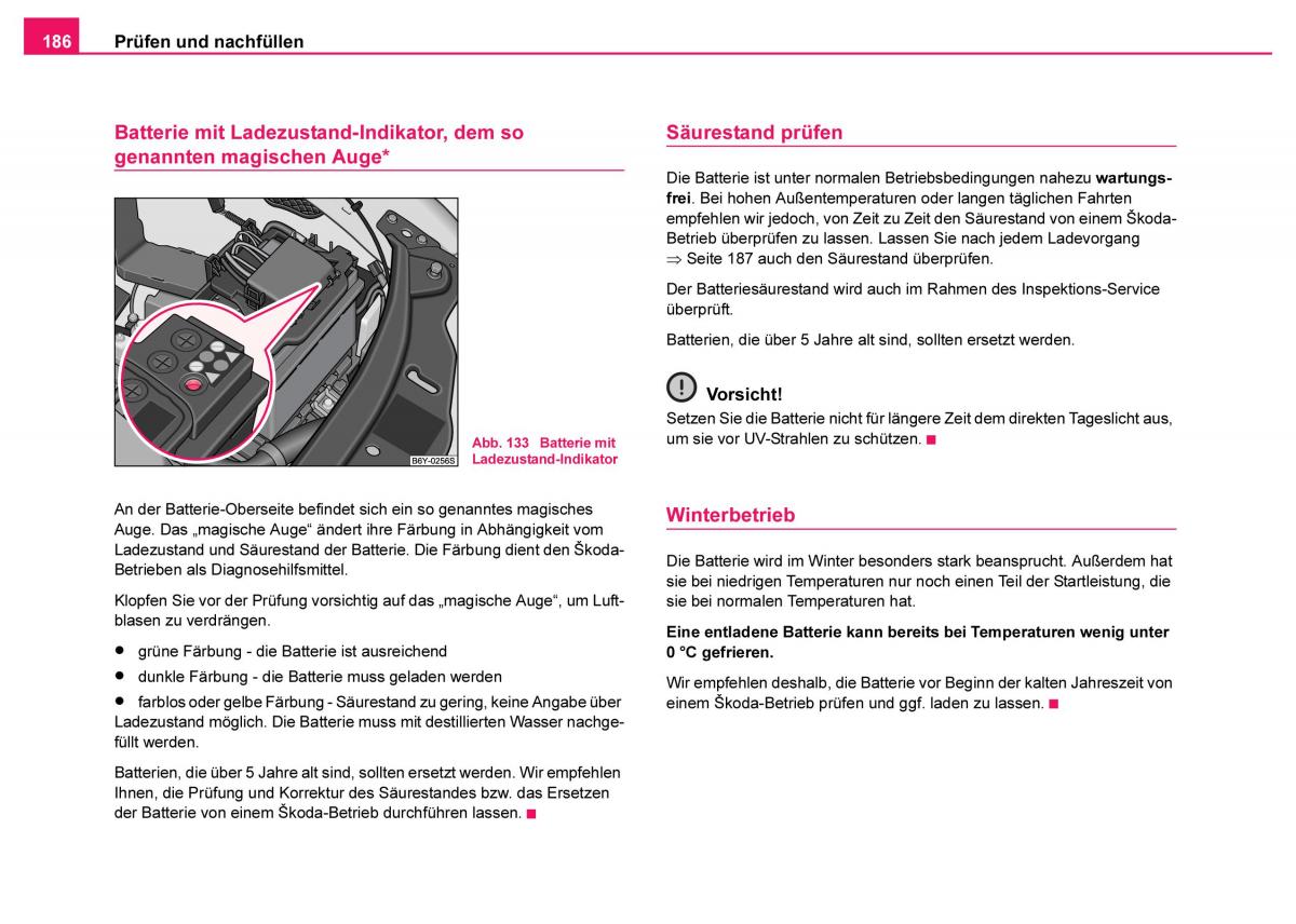 Skoda Fabia I 1 Handbuch / page 187