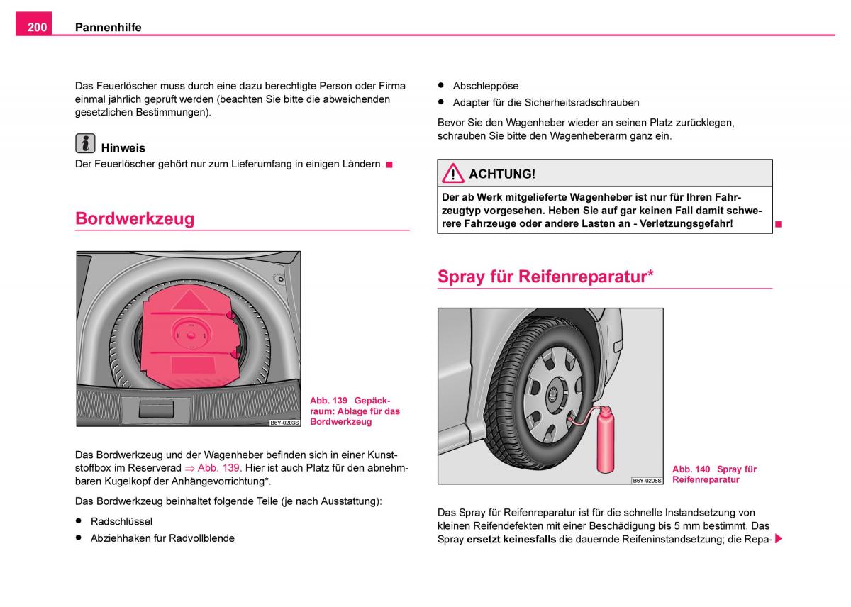 Skoda Fabia I 1 Handbuch / page 201