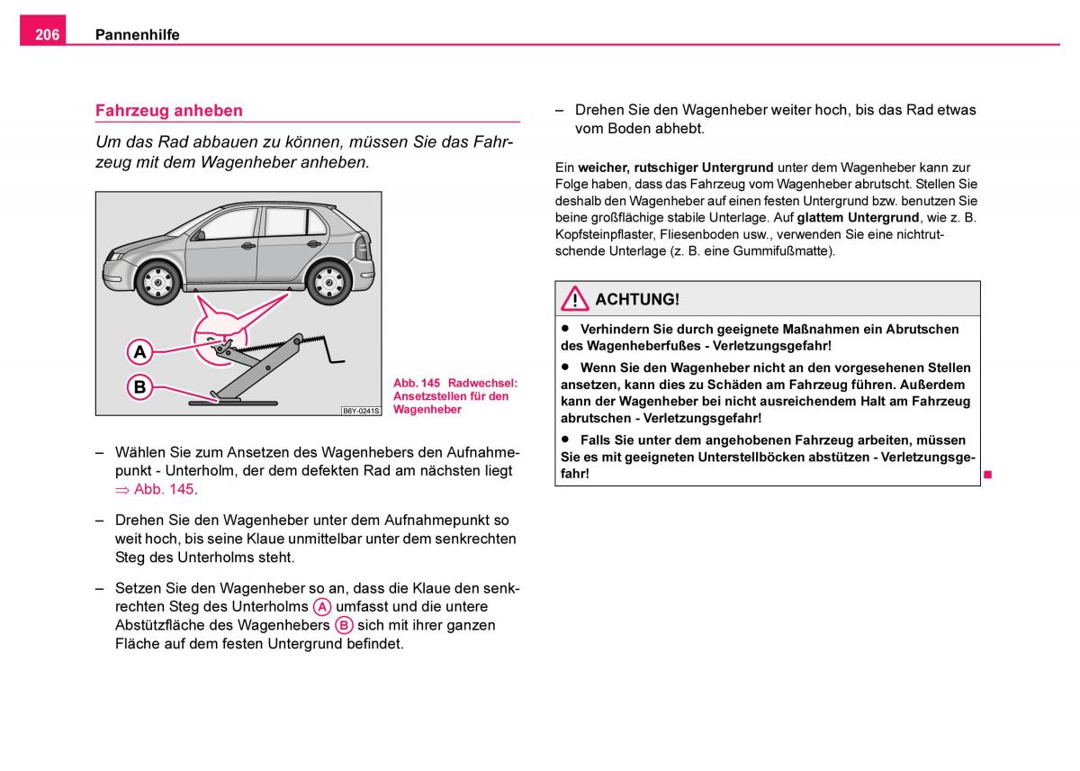 Skoda Fabia I 1 Handbuch / page 207