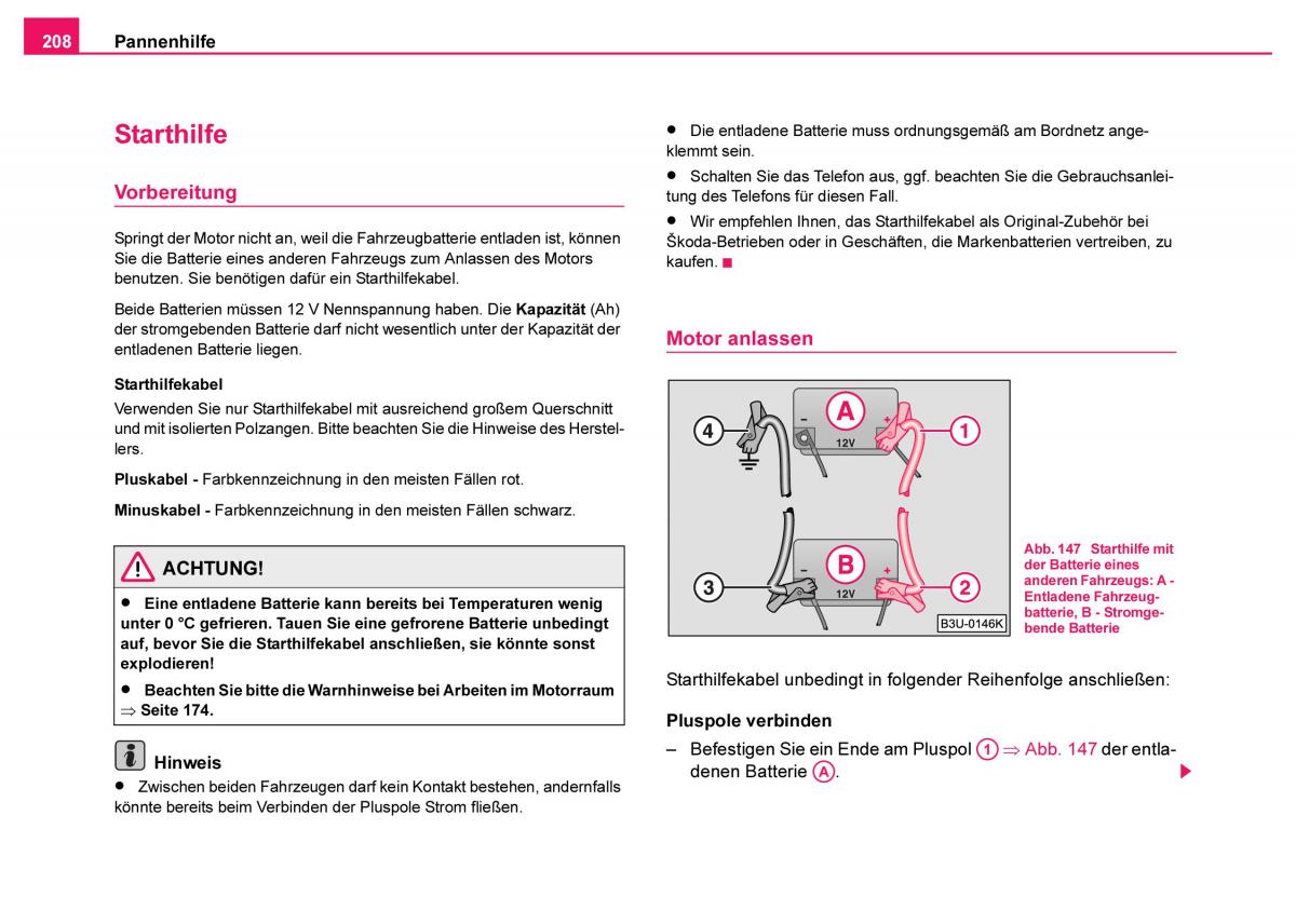 Skoda Fabia I 1 Handbuch / page 209