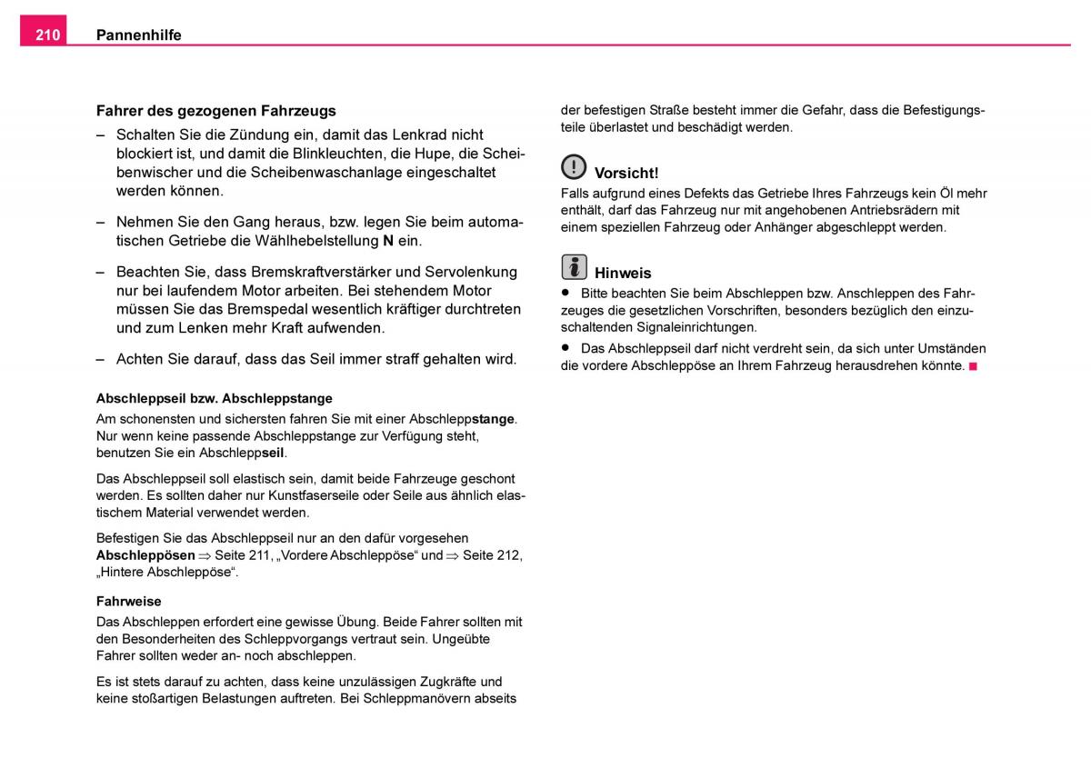 Skoda Fabia I 1 Handbuch / page 211