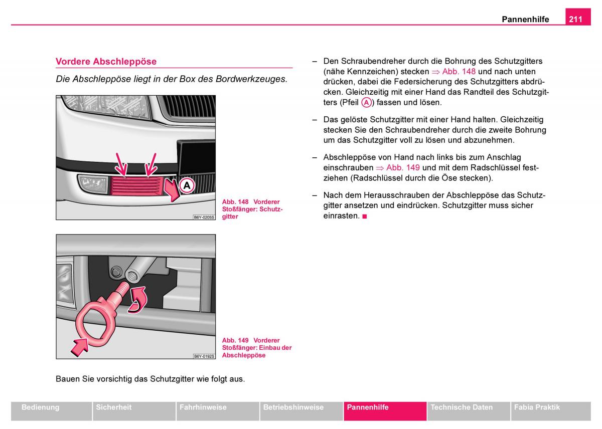 Skoda Fabia I 1 Handbuch / page 212