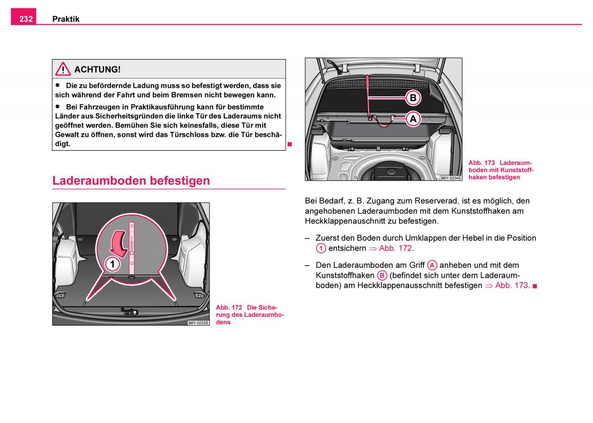 Skoda Fabia I 1 Handbuch / page 233