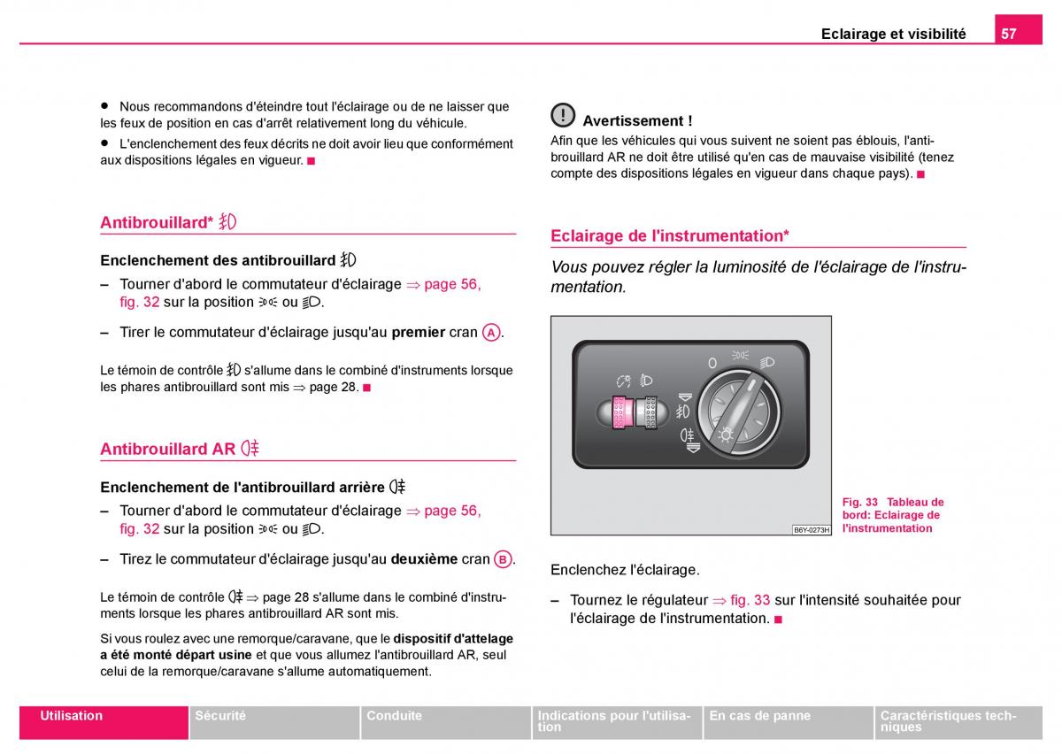 Skoda Fabia I 1 manuel du proprietaire / page 58