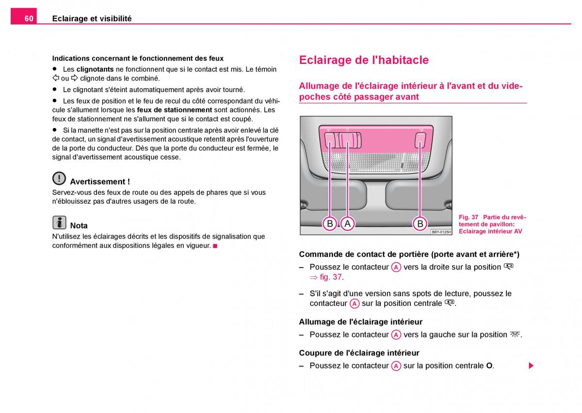 Skoda Fabia I 1 manuel du proprietaire / page 61