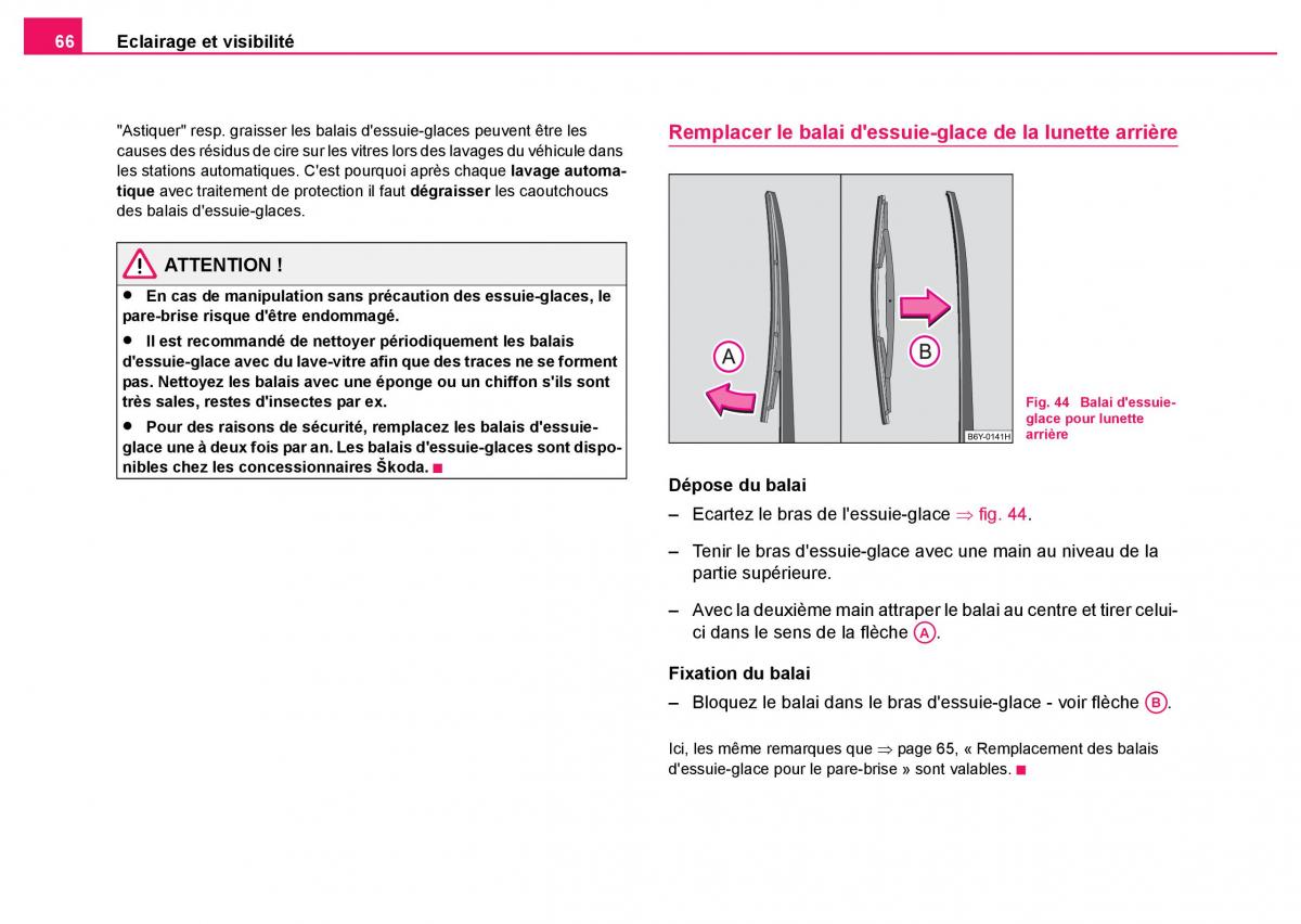 Skoda Fabia I 1 manuel du proprietaire / page 67