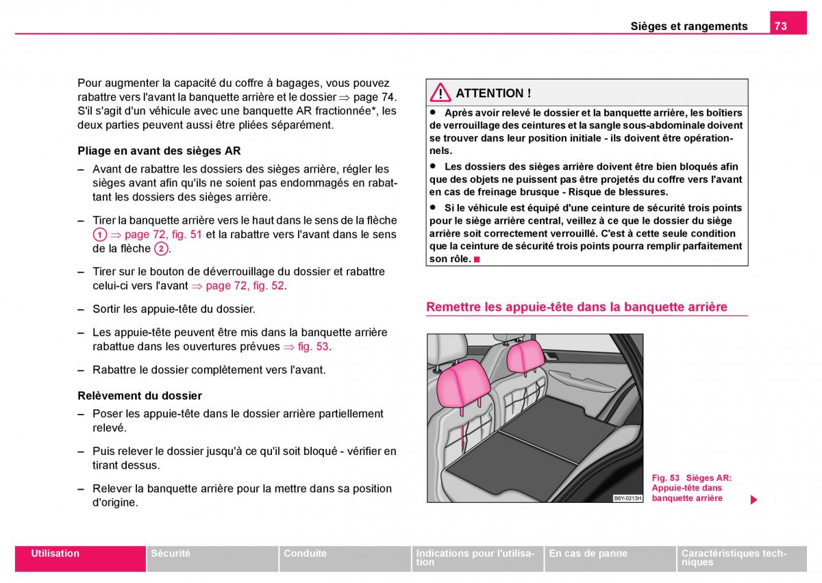 Skoda Fabia I 1 manuel du proprietaire / page 74