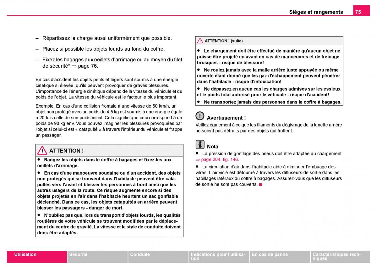 Skoda Fabia I 1 manuel du proprietaire / page 76