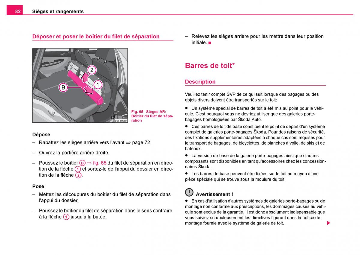 Skoda Fabia I 1 manuel du proprietaire / page 83