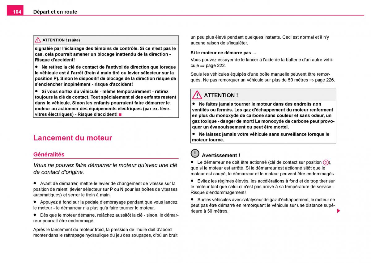 Skoda Fabia I 1 manuel du proprietaire / page 105