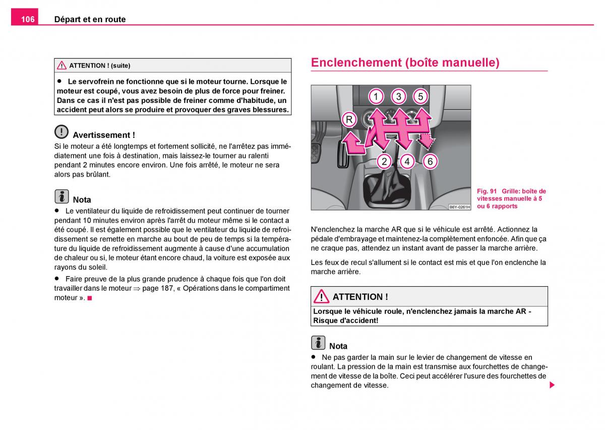 Skoda Fabia I 1 manuel du proprietaire / page 107