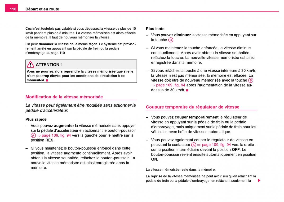 Skoda Fabia I 1 manuel du proprietaire / page 111