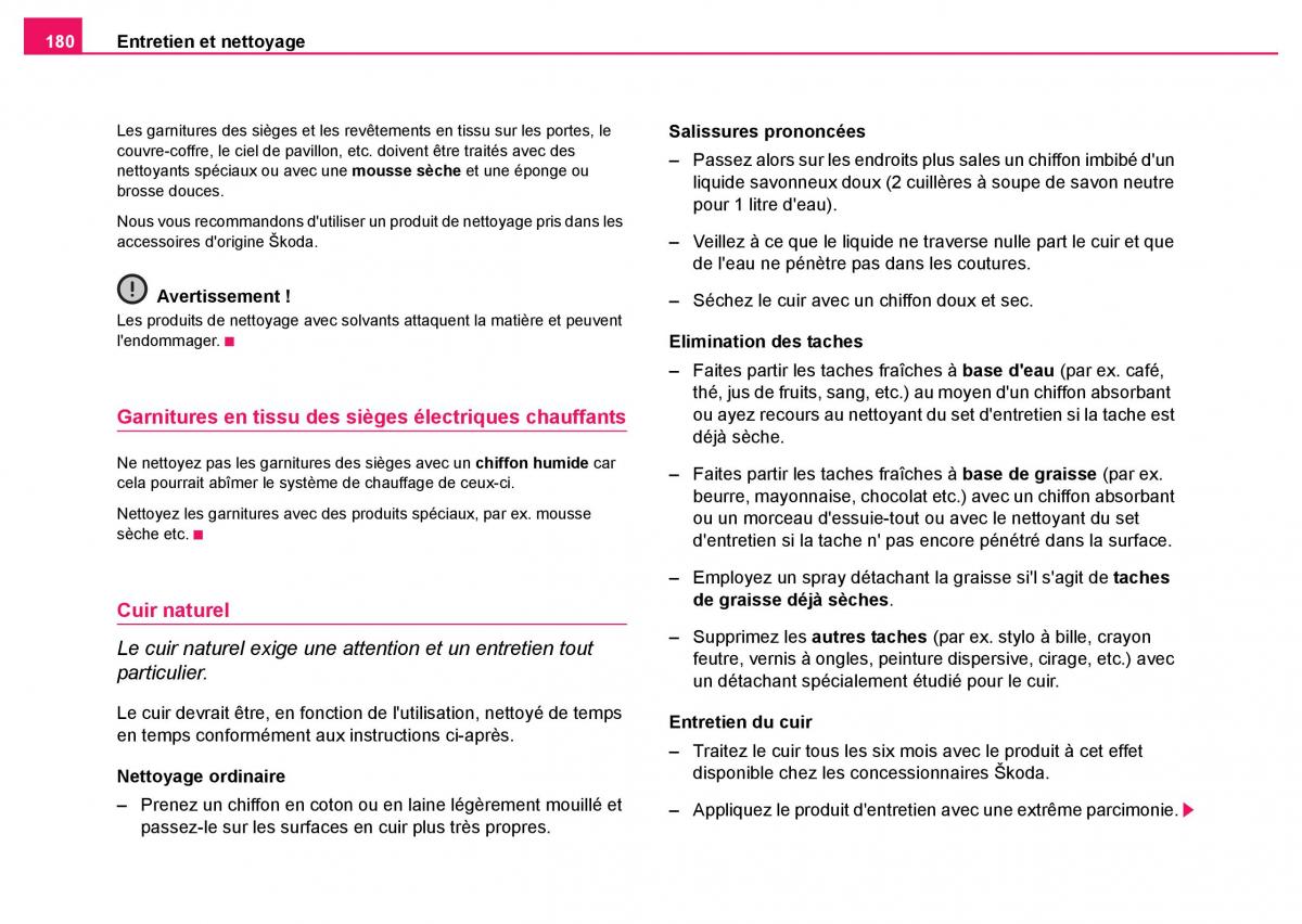 Skoda Fabia I 1 manuel du proprietaire / page 181