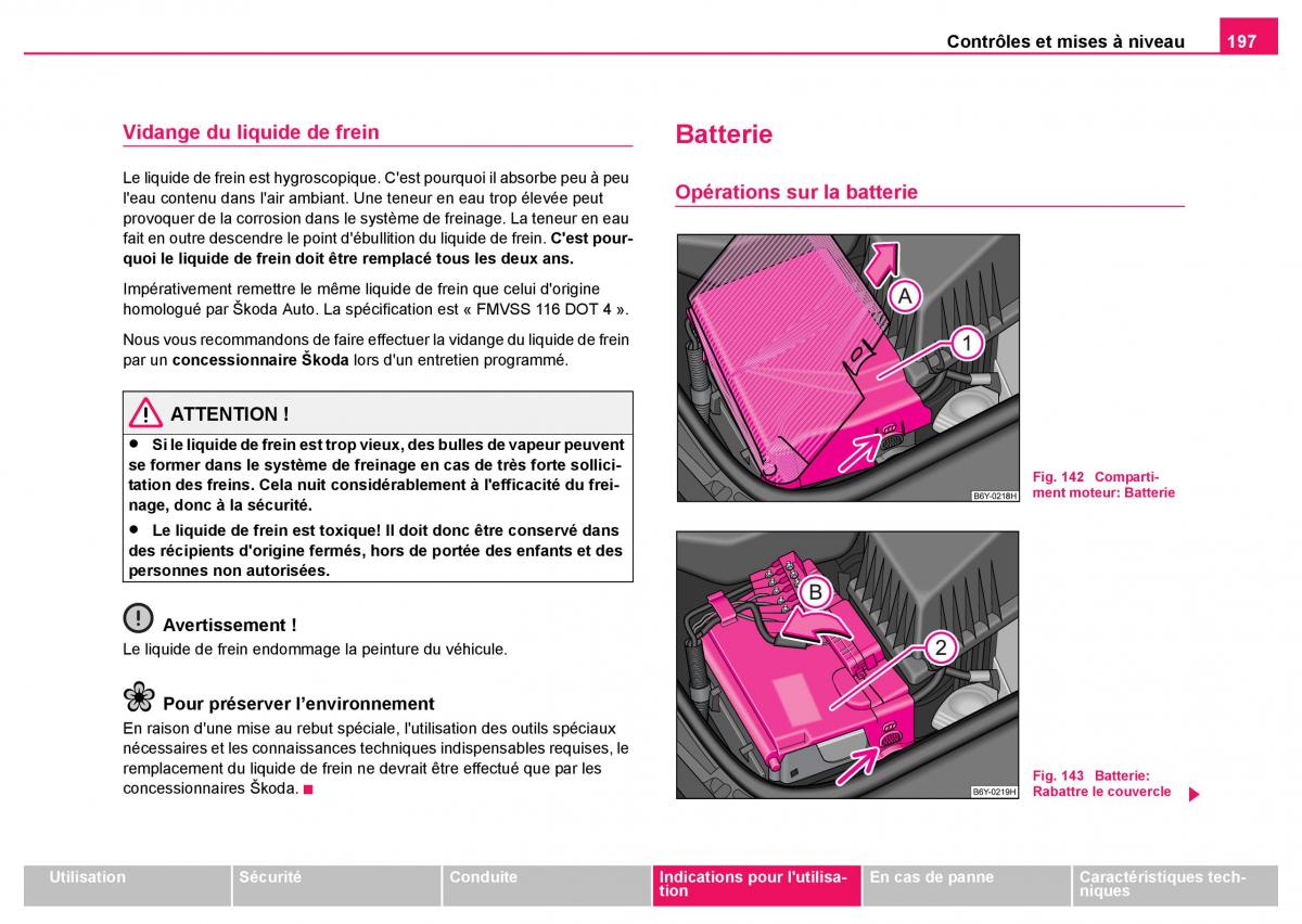 Skoda Fabia I 1 manuel du proprietaire / page 198