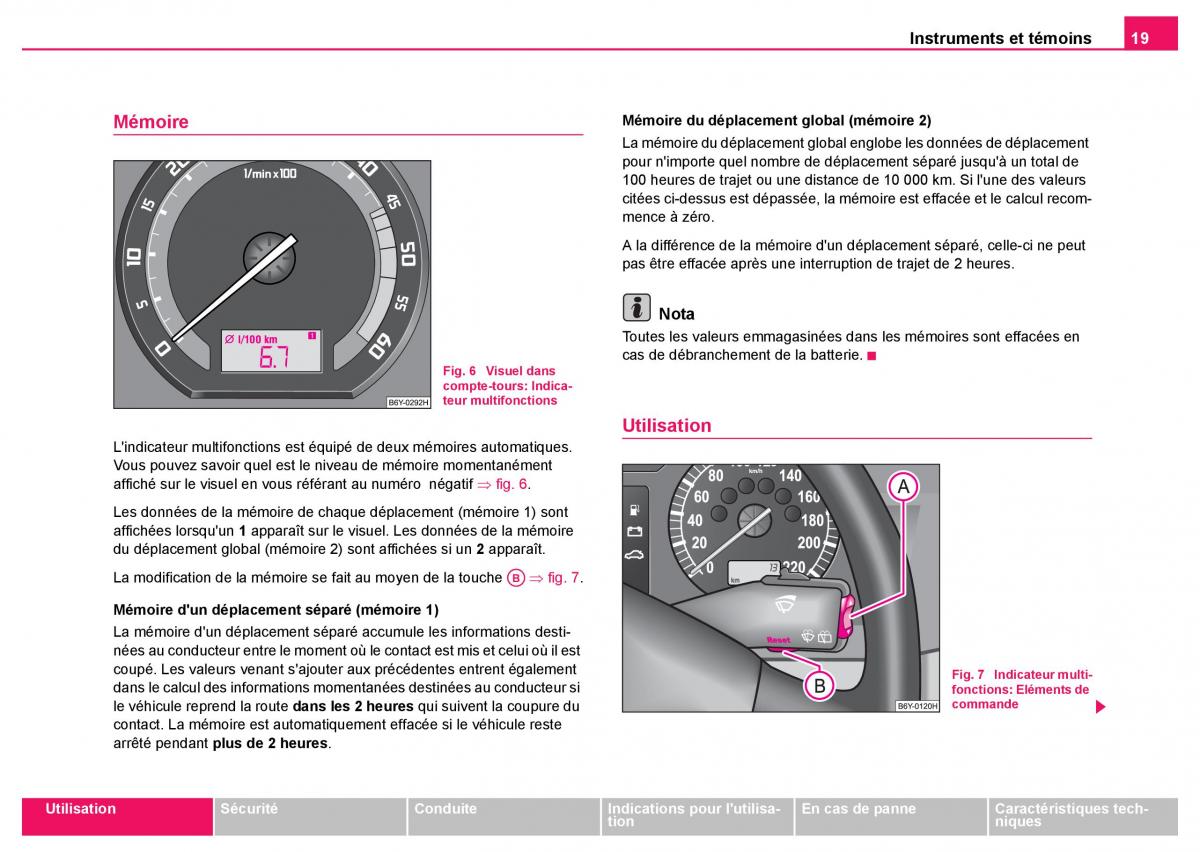 Skoda Fabia I 1 manuel du proprietaire / page 20