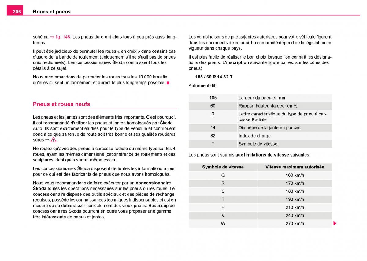 Skoda Fabia I 1 manuel du proprietaire / page 207