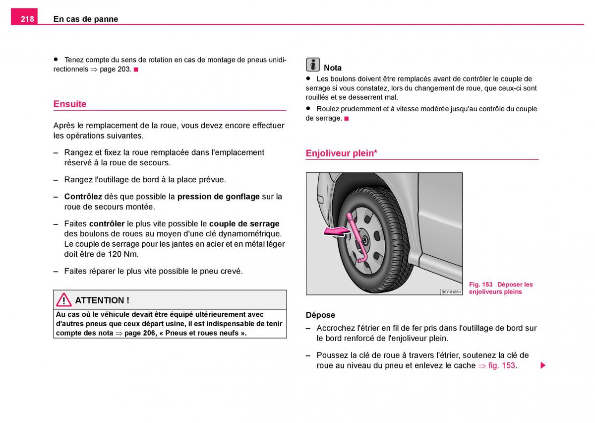 Skoda Fabia I 1 manuel du proprietaire / page 219