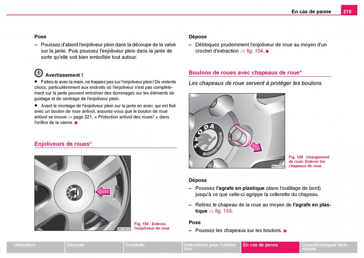 Skoda Fabia I 1 manuel du proprietaire / page 220