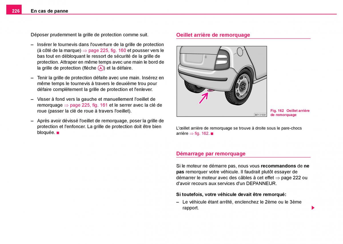 Skoda Fabia I 1 manuel du proprietaire / page 227