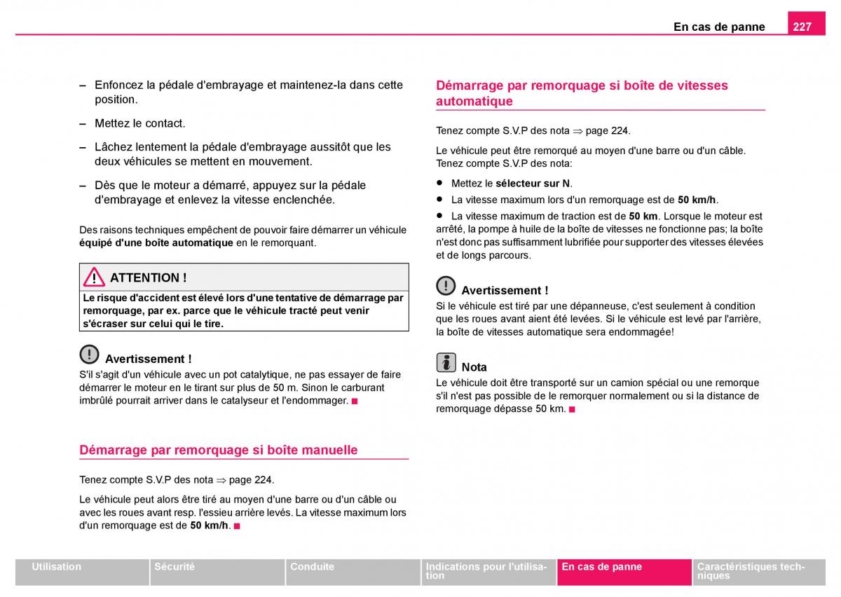 Skoda Fabia I 1 manuel du proprietaire / page 228