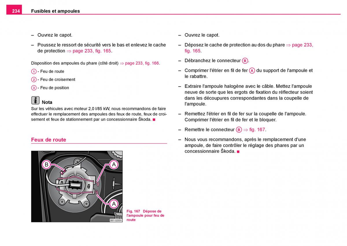 Skoda Fabia I 1 manuel du proprietaire / page 235