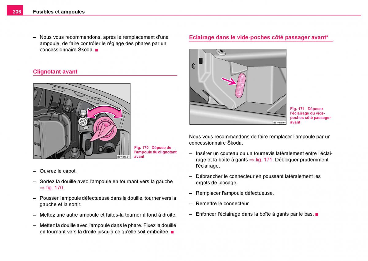 Skoda Fabia I 1 manuel du proprietaire / page 237