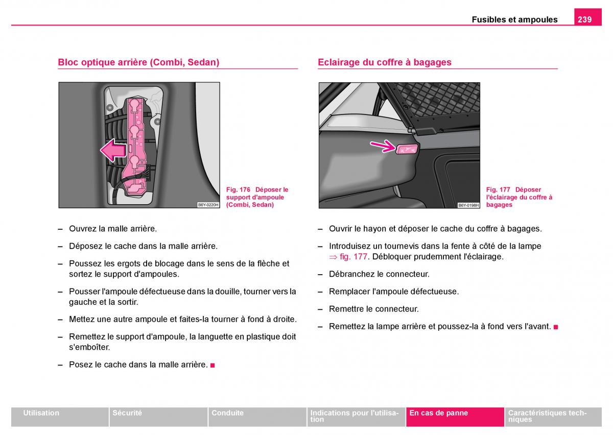 Skoda Fabia I 1 manuel du proprietaire / page 240