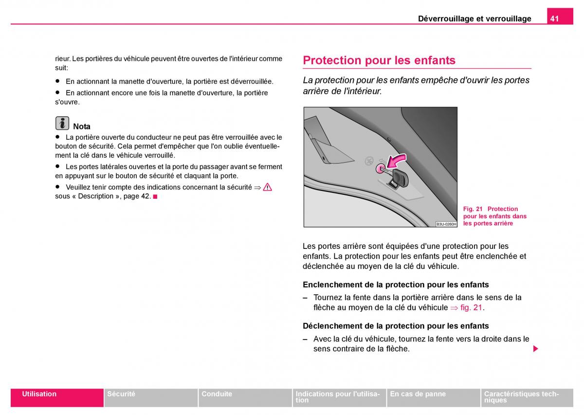 Skoda Fabia I 1 manuel du proprietaire / page 42