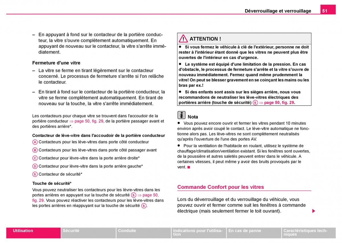 Skoda Fabia I 1 manuel du proprietaire / page 52