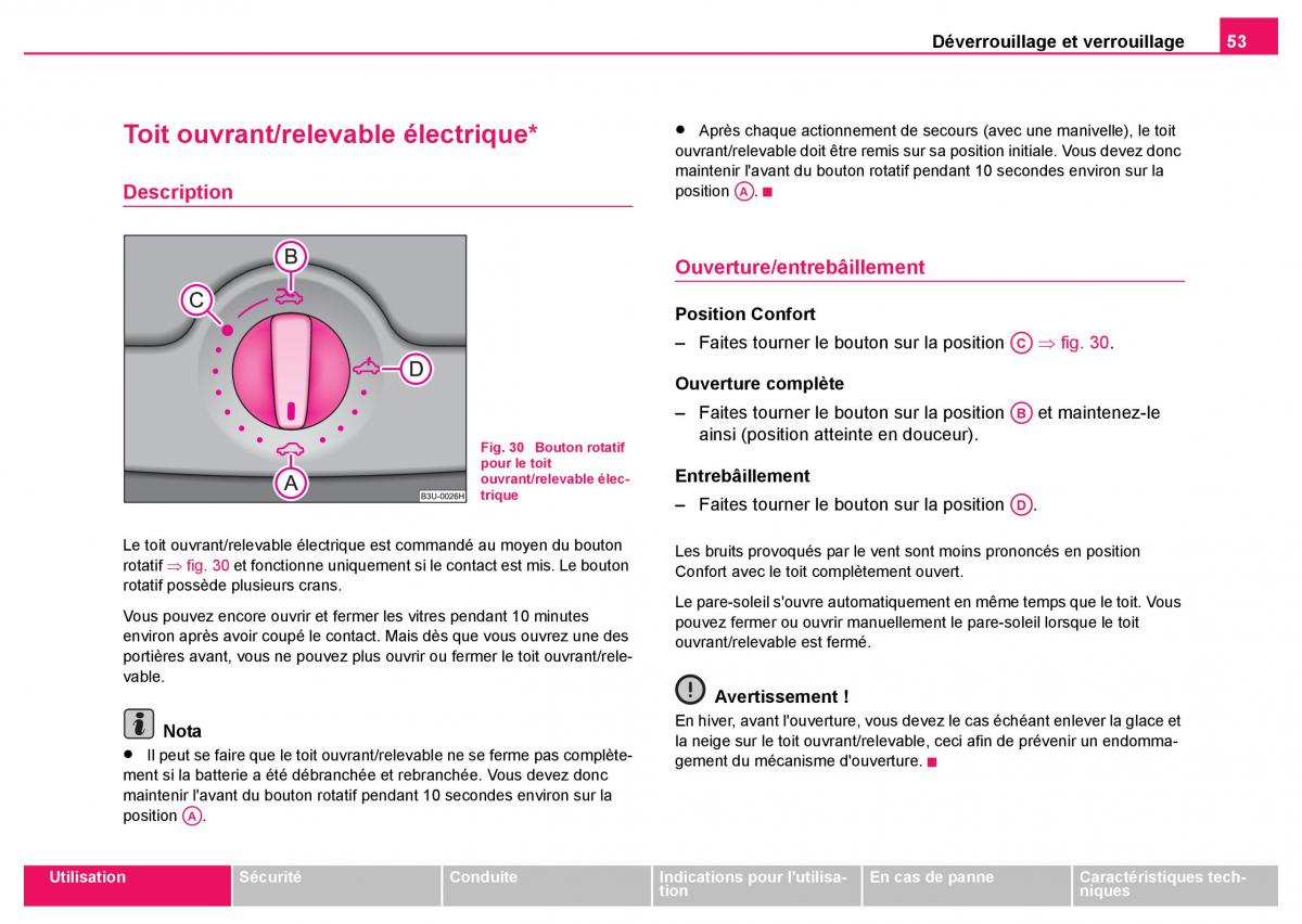 Skoda Fabia I 1 manuel du proprietaire / page 54